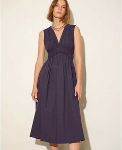 Restocked Cyra Dress Navy - PINK ARROWS