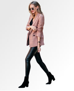 Restocked Faux Leather Legging, Black - PINK ARROWS