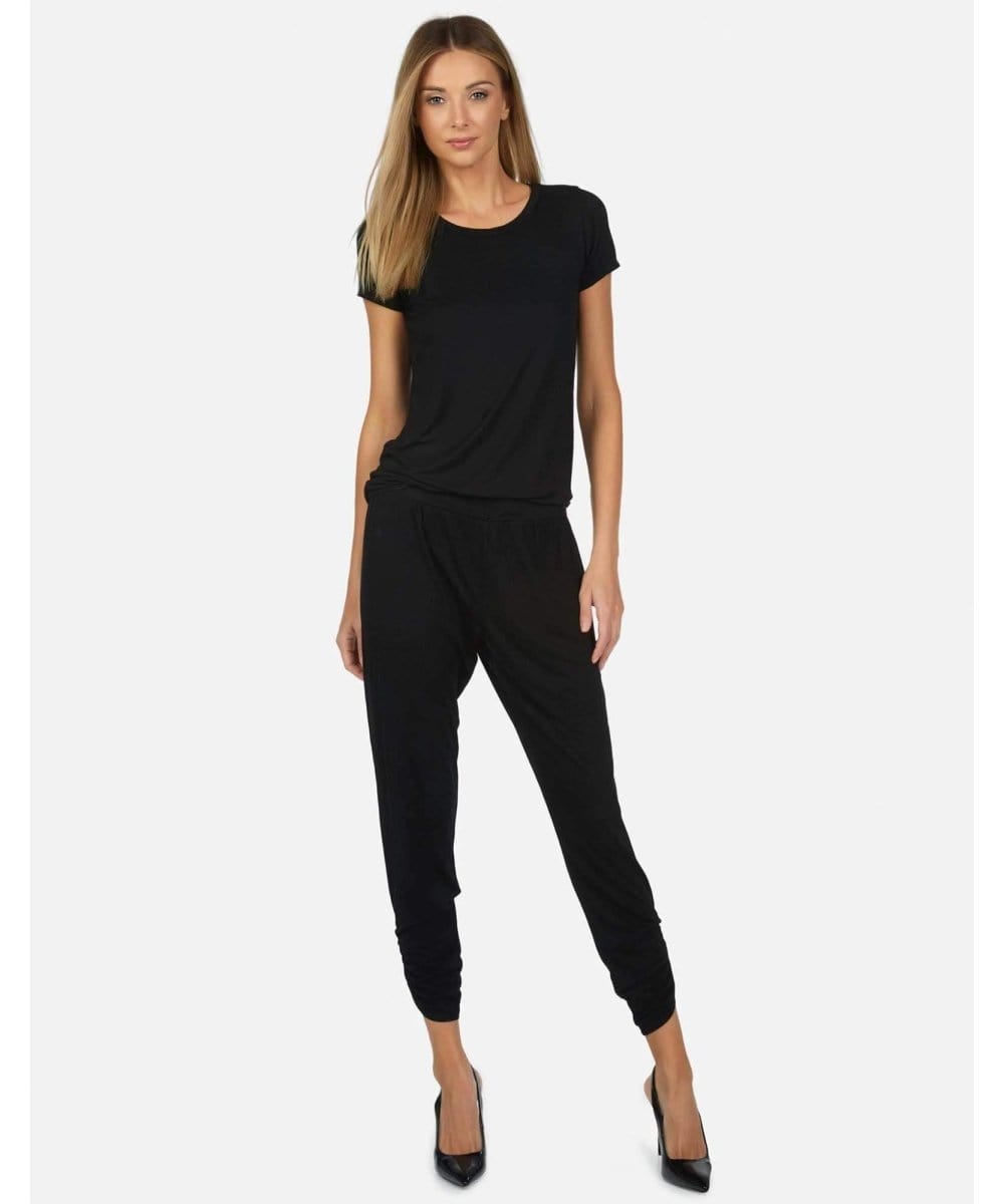 Restocked Perfect Pablo Shirring Pant Black - PINK ARROWS