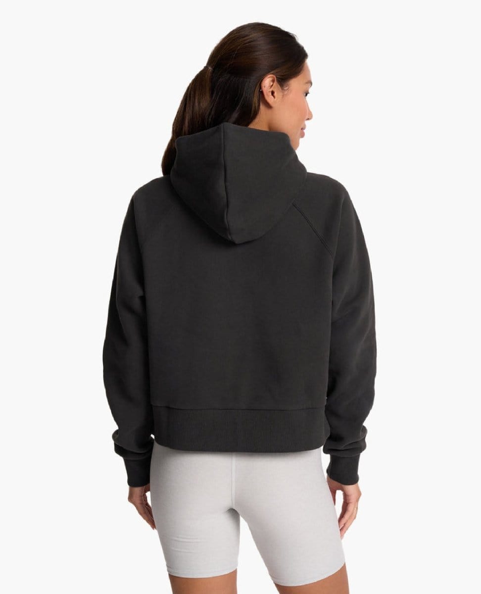 Restore Half Zip Hoodie Washed Black - PINK ARROWS