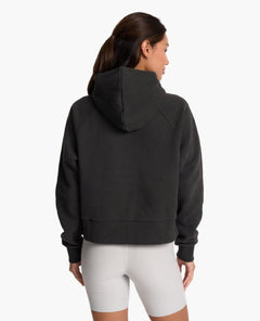 Restore Half Zip Hoodie Washed Black - PINK ARROWS