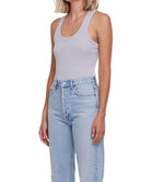 Rib Tank Bodysuit Light Grey - PINK ARROWS