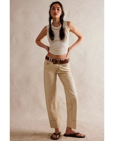 Risk Taker Jeans Ecru - PINK ARROWS