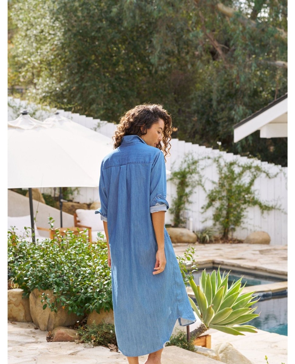 Rory Dress Vintage Denim - PINK ARROWS