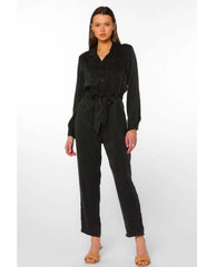 Rory Long Sleeve Jumpsuit Black - PINK ARROWS