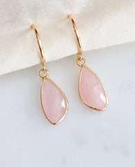 Rose Gold Hoop Earrings - PINK ARROWS