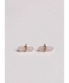 Rose Quartz Mineral Point Love Earrings - PINK ARROWS