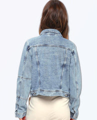 Rumors Denim Jacket Light Indigo - PINK ARROWS