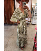 Samuel Dress Salvia Green - PINK ARROWS