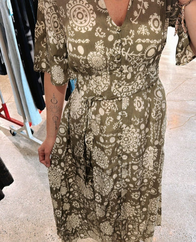 Samuel Dress Salvia Green - PINK ARROWS