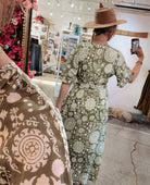 Samuel Dress Salvia Green - PINK ARROWS