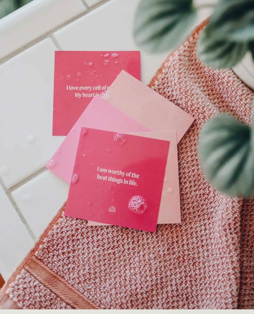 Self Love Shower Affirmation Cards - PINK ARROWS