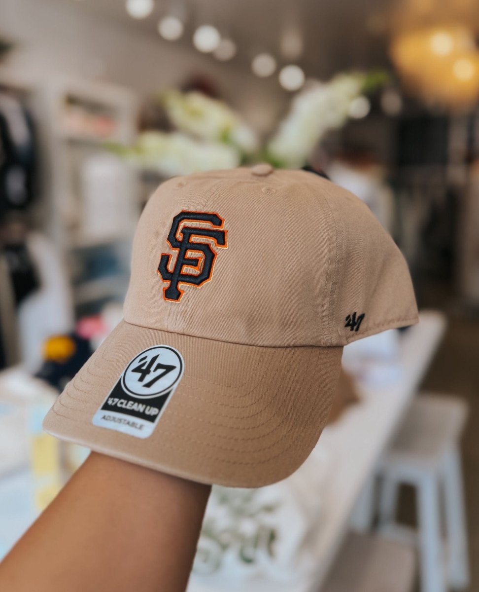 SF Giants Baseball Hat Khaki - PINK ARROWS