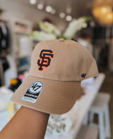 SF Giants Baseball Hat Khaki - PINK ARROWS