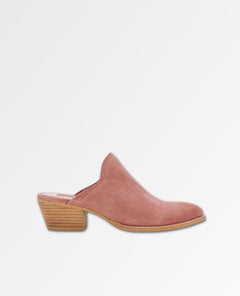 Shiloh Mules in Blush Suede - PINK ARROWS