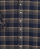 Shirley Oversized Navy & Brown Plaid - PINK ARROWS