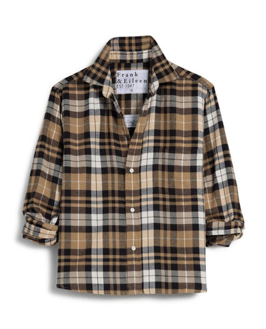 Silvio Untuckable Sand Camel Black Plaid - PINK ARROWS