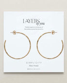 Simplicity Maxi Hoop Earrings 14k Gold - PINK ARROWS