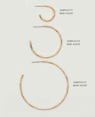 Simplicity Maxi Hoop Earrings 14k Gold - PINK ARROWS