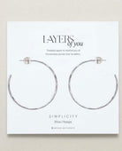 Simplicity Maxi Hoop Earrings Silver - PINK ARROWS