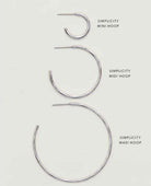 Simplicity Maxi Hoop Earrings Silver - PINK ARROWS