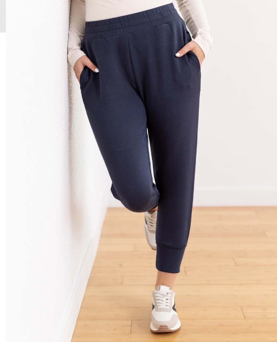 Slim Petite Pant 25" Navy - PINK ARROWS