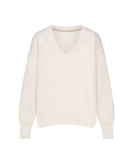 Spanx® Airessentials Brushed V - neck Tunic Heather Cream - PINK ARROWS