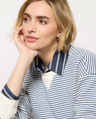 Spanx® Airessentials Crewneck Navy Stripe - PINK ARROWS