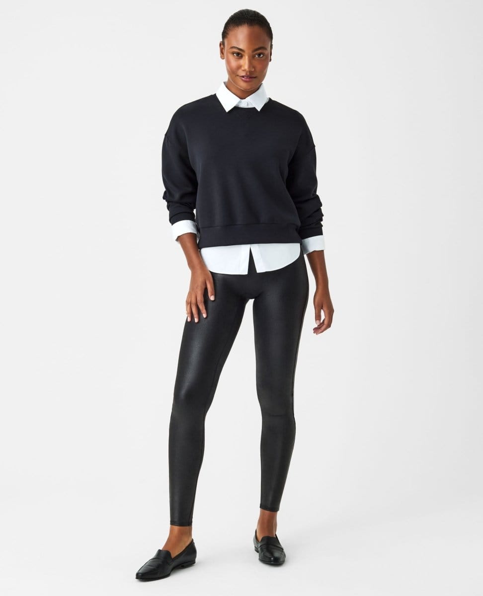 Spanx® Airessentials Crewneck Very Black - PINK ARROWS