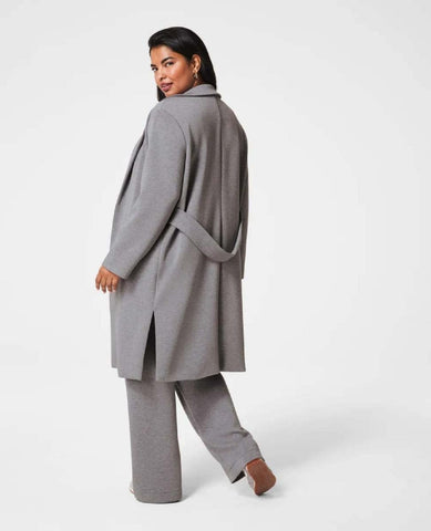 Spanx® Airessentials Long Jacket Heather Grey - PINK ARROWS