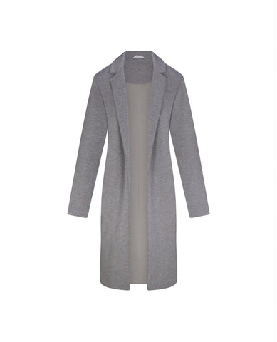 Spanx® Airessentials Long Jacket Heather Grey - PINK ARROWS