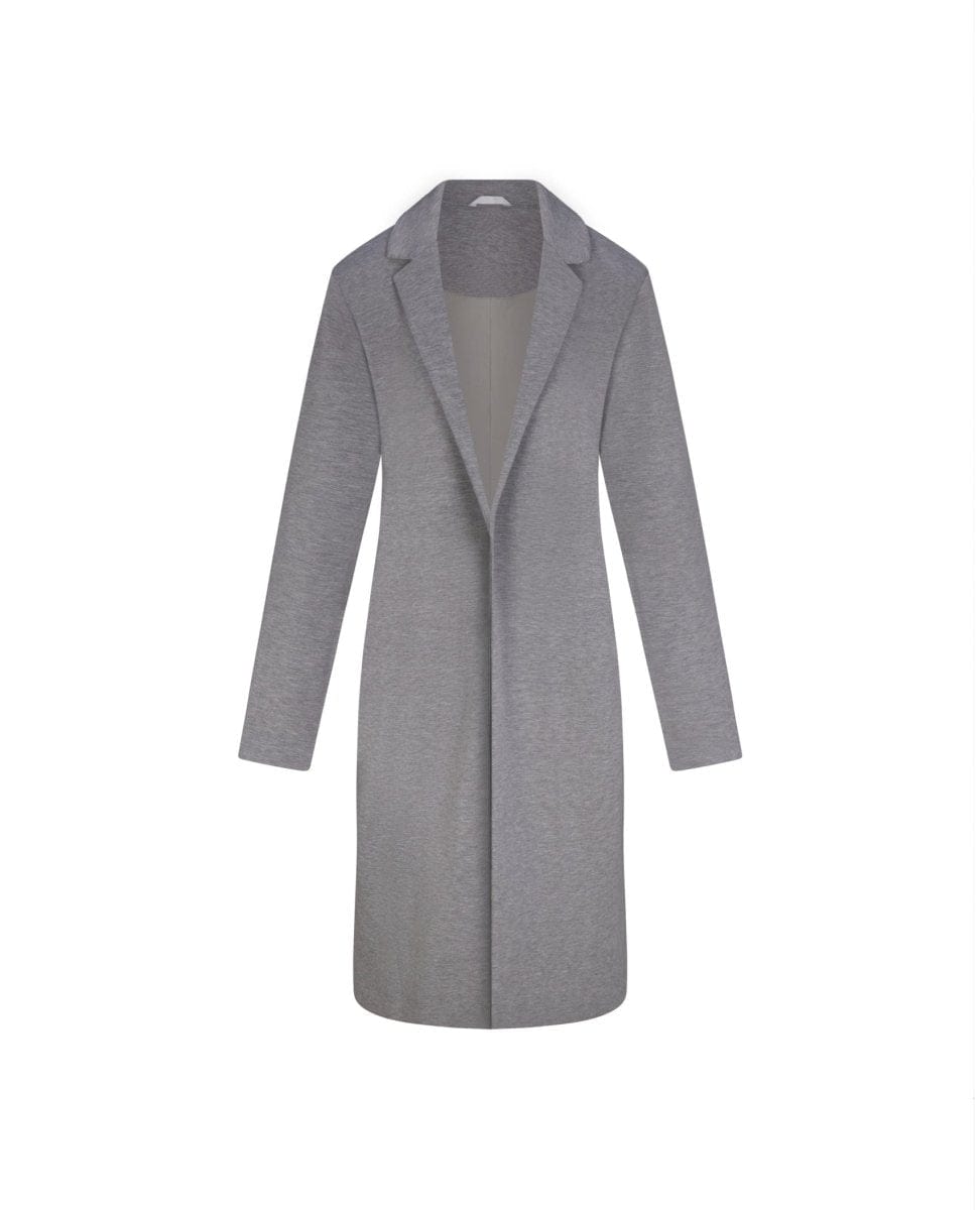 Spanx® Airessentials Long Jacket Heather Grey - PINK ARROWS