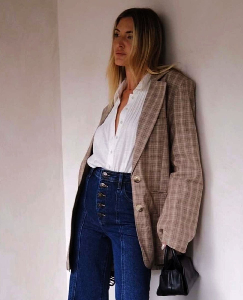 Spell Arizona Blazer in Check - PINK ARROWS