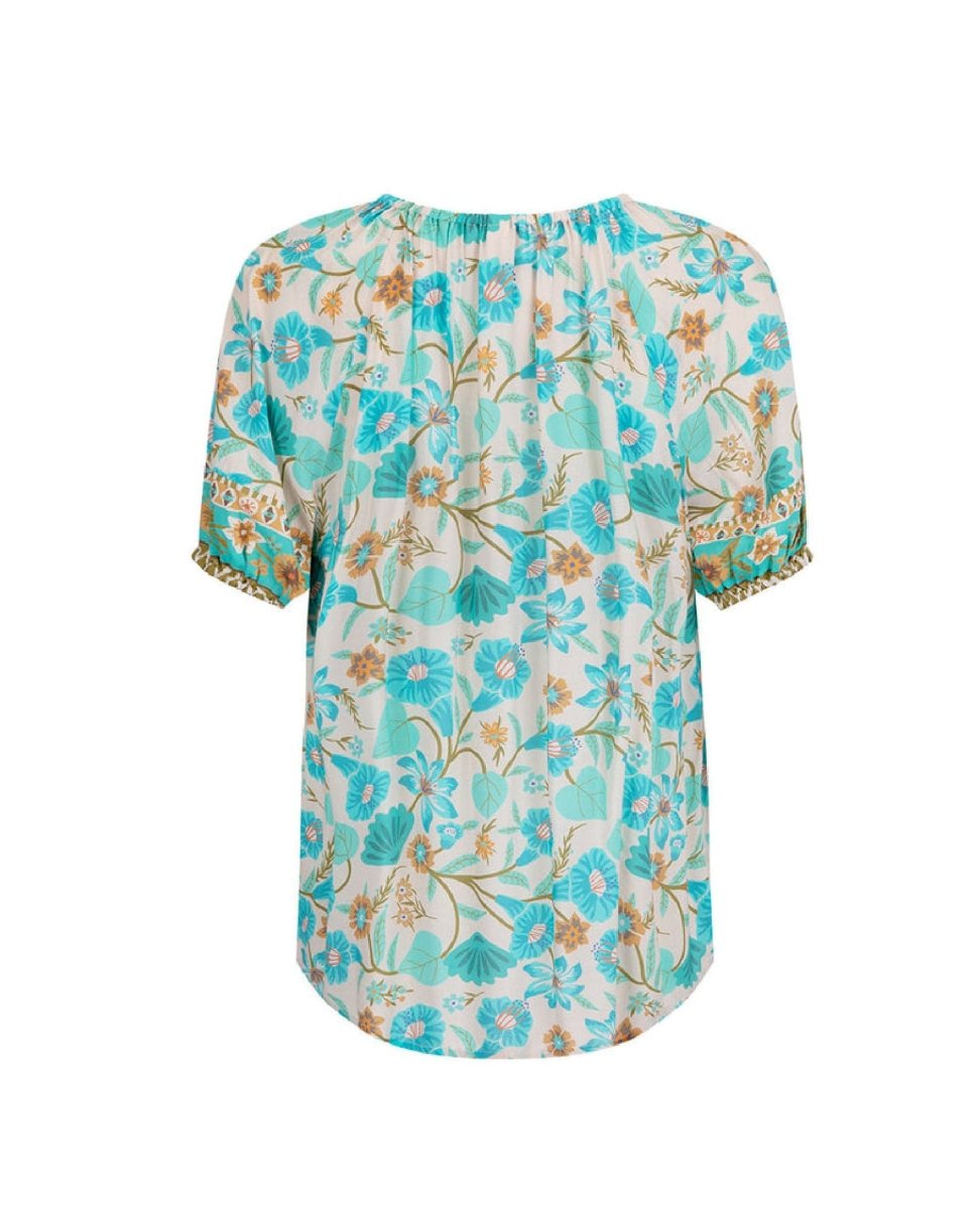 Spell Goldie Blouse Lagoon - PINK ARROWS