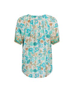 Spell Goldie Blouse Lagoon - PINK ARROWS