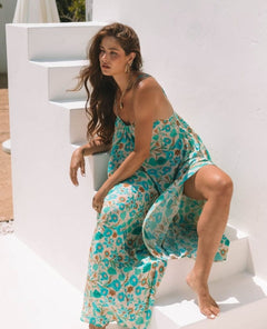 Spell Goldie Dress Lagoon - PINK ARROWS