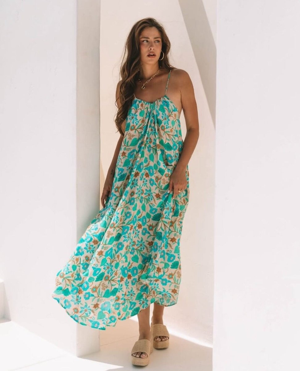 Spell Goldie Dress Lagoon - PINK ARROWS