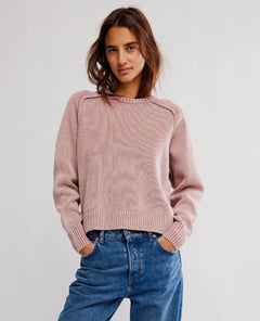Spring Street Pullover Bijou Sweater - PINK ARROWS