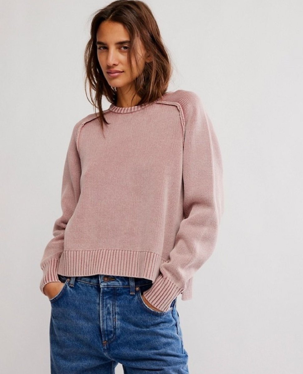 Spring Street Pullover Bijou Sweater - PINK ARROWS