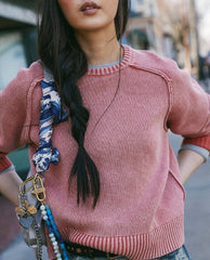 Spring Street Pullover Bijou Sweater - PINK ARROWS