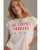 St Tropez Forever Tank Optic White - PINK ARROWS