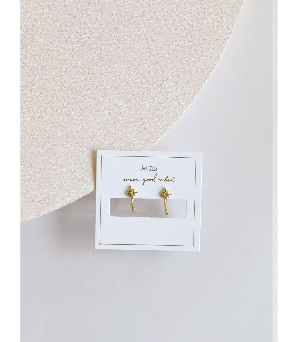 Star Huggies Earrings - PINK ARROWS