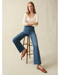 Stretch Terry Patch Pocket Jean Riverton Wash - PINK ARROWS