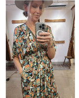 Sunset Hour Maxi Boho Dress - PINK ARROWS