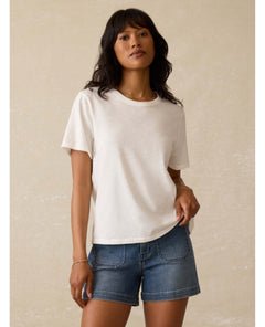 Sunwashed Essential Tee White - PINK ARROWS