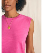 Sunwashed Slub Muscle Tank Cone Flower - PINK ARROWS