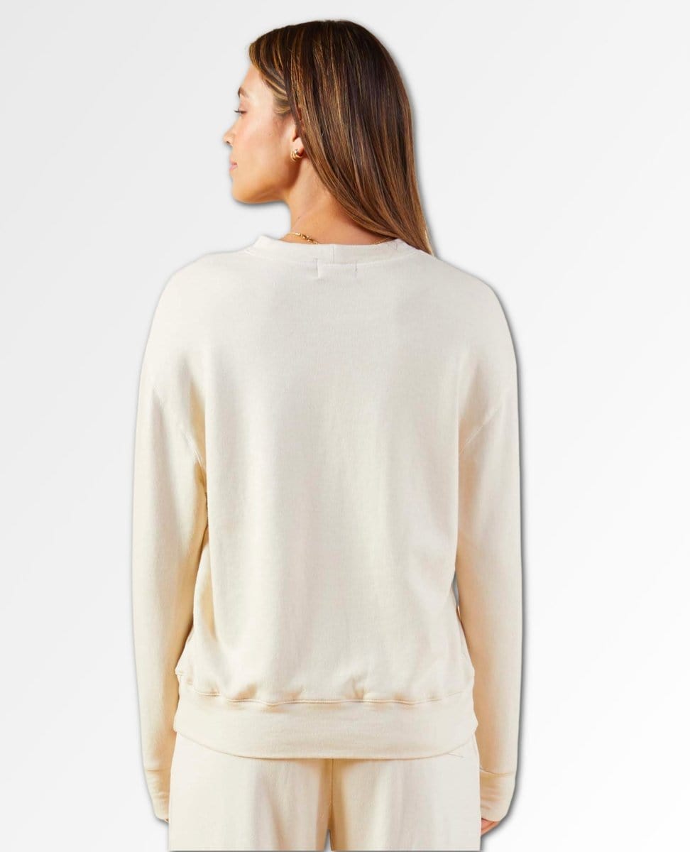Super Soft Sweatshirt Off White Hearts - PINK ARROWS