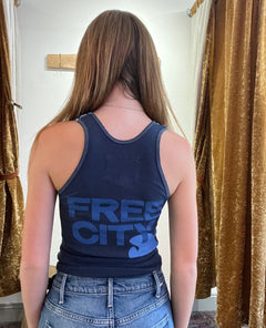 SUPERVINTAGE Rib Tank – Moonshroom FREECITY - PINK ARROWS
