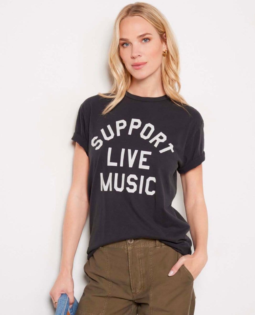 Support Live Music Vintage Unisex Tee - PINK ARROWS