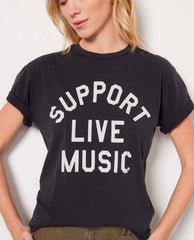 Support Live Music Vintage Unisex Tee - PINK ARROWS